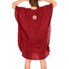 HAPPY BAY Women's House Daily Routine Evening Wear Loungewear Solid Casual Relaxed Caftan Knee Length Cover Up Dresses for Women One Size Red, Solid - 4 of 4