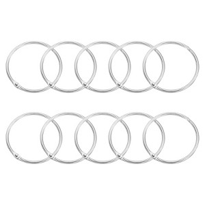 Unique Bargains Carbon Steel Loose Leaf Binder Snap Shower Curtain Rings 15 Pcs - 1 of 4