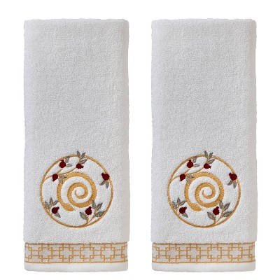 2pc Vern Yip Zodiac Hand Towel Set White - SKL Home