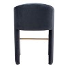Zuo Modern – Emas Barstool Midnight Gray, 38.2" H, Velvet with Electroplated Steel Frame, Modern Deco Glam Style - 4 of 4