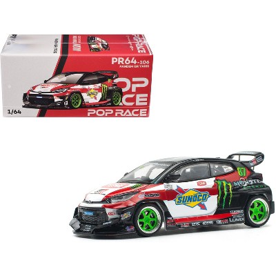 Toyota Pandem GR Yaris RHD (Right Hand Drive) #87 "Daigo Saito" Black with Graphics 1/64 Diecast Model Car by Pop Race