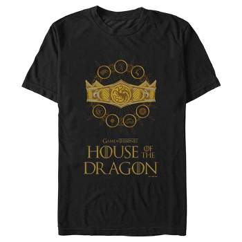 Men's Game of Thrones: House of the Dragon Targaryen Crown Logo T-Shirt