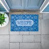 Stupell Industries Welcome Blue Falling Snowflakes Printed Outdoor Door Mat, design by Tim Coffey, 18"x30" - 4 of 4