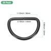 Unique Bargains Durable Multipurpose Iron Non-Welded Dee Rings Metal Buckle for Purse 20 Pcs - 3 of 4