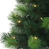2ft Puleo Pre-Lit Tabletop Artificial Christmas Tree Silver Fabric Base Clear Lights - 3 of 3