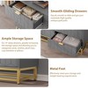 6 Drawer Double Dresser,Modern Dresser for Bedroom with Gold Handles,Large Chest of Drawers forHallway,Entryway - 4 of 4