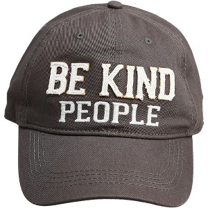 Pavilion Gift Company - Be Kind People - Dark Gray Adjustable Hat - Hats - 1 of 4