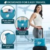 PAVILIA Travel Blanket Pillow Set, Airplane Portable Throw with Arm Hole Compact Soft Bag, Flight Plane Car Travel Gift - 4 of 4
