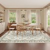 Acekool Grey Floral Washable Area Rug, Non-Slip Low Pile Carpet for Living Room, Bedroom, Dining Room, Indoor Foldable Soft Mat - 4 of 4