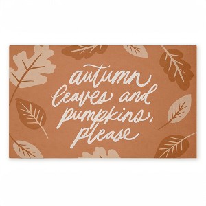Stupell Industries Autumn Please Sentiment Printed Outdoor Door Mat, design by Amanda Houston, 18"x30" - 1 of 4