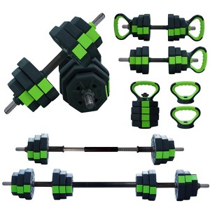 Adjustable Dumbbell Set, 44 lbs Free Weight Set with Connector, 4-In-1 Dumbbell Set for Barbell, Kettlebells, Push up Stand - 1 of 4