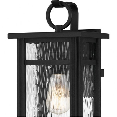 Moira 16" Earth Black Steel Outdoor Wall Lantern