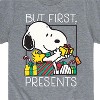 Boys' - Peanuts - Snoopy and Woodstock Christmas Skating Short Sleeve Graphic T-Shirt - 2 of 4