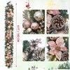 6ft Prelit Christmas Garland - Battery Operated with 20 LED Lights, Timer & Rose Gold Balls for Mantle, Stair Railing & TV Stand Indoor/Outdoor Decor - 3 of 4