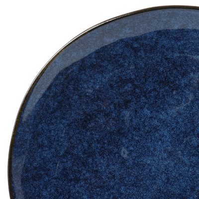 Elama Blue Ceramic 12-Piece Dinnerware Set