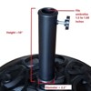 VisioGear Patio Umbrella with Round Resin Umbrella Base, Market Umbrella with Push Button Tilt and Crank lift , 21.26*26.38*4.72 - 3 of 4