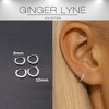 Small Huggie Hoop Earrings for Women 14kt Gold Plated CZ Body Jewelry by Ginger Lyne Collection - 3 of 4