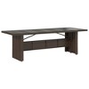 vidaXL Garden Table Brown PE Rattan 94.5 x 35.4 in - 2 of 2