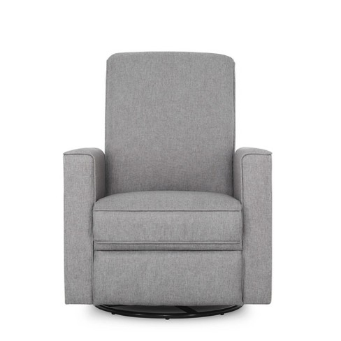 Evolur Harlow Deluxe Glider with Massager | Recliner | Rocker Charcoal