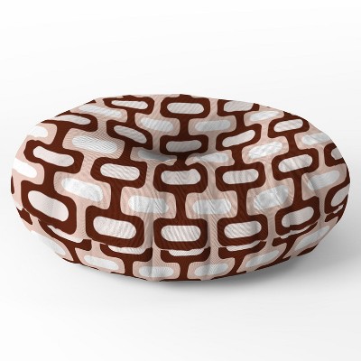 Caroline Okun Amalfi Mod Waves Pink Round Floor Pillow - Deny Designs