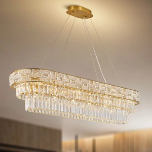 49"Crystal Chandelier Light Fixture - 1 of 4