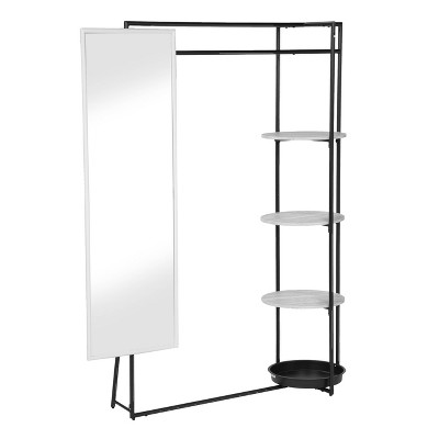 Hundry Coat Stand with Mirror Mixed Color/White - miBasics