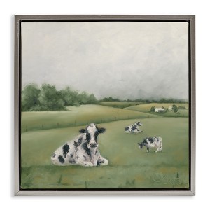 Stupell Industries Dairy Cows Grazing in Green Field, 25" x 25" - 1 of 4