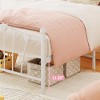 Jojoka Heart Shaped Metal Bed Frame with Headboard & Footboard, Sturdy Platform Frame with Slats, 11.5" Underbed Storage, No Box Spring Needed - 3 of 4