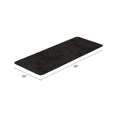 Oversized Black Memory Foam Non-Slip Bathroom Rug