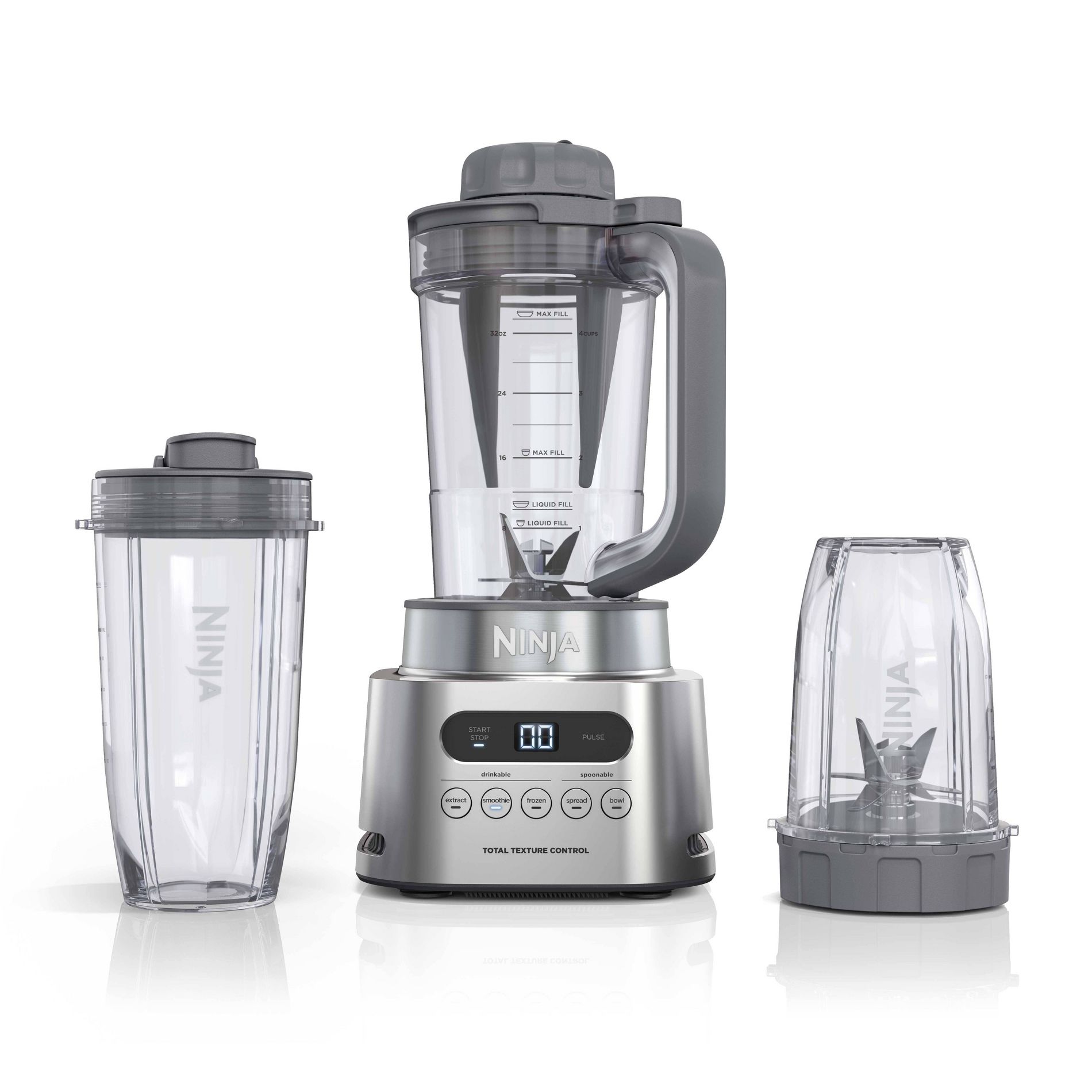 Ninja TWISTi HIGH-SPEED Blender DUO - SS151: 1600W Smoothie & Ice Crusher, 7 Speeds, Dishwasher-Safe, Silver