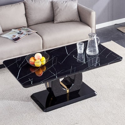 NicBex Dining Room Table for 4 Luxury 47" Long Dining Table Counter Height Table with MDF Form Base and Imitation Marble for Dining Rooms