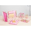 Deflect-O Deflecto Desklarity Storage Cube with X Dividers Precisely Pineapple Pink/Metallic Gold 6" - image 2 of 3