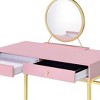 CAVINAS Vanity Desk with Mirror Modern Bedroom Furniture with Storage Drawers Desk with Drawers for Bedroom - 3 of 4