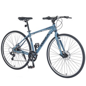 Aukfa  7-Speed Hybrid Bike - Aluminum Frame, Dual Disc Brakes, 700C Wheels - Men/Women's City Bicycle,Multiple Colors - 1 of 4