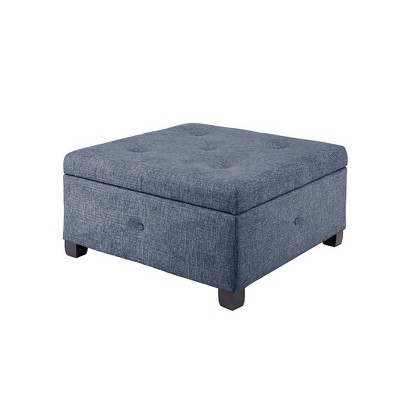 NicBex 29.5 Inch Square Storage Ottoman Bench with Legs for Bedroom,Living Room,Entryway,Window