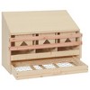 vidaXL Chicken Laying Nest 3 Compartments 28.3"x13"x21.3" Solid Pine Wood - 3 of 4