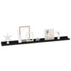 vidaXL Wall Shelves 4 pcs Black 39.4 inches x3.5 inches x1.2 inches - 3 of 4