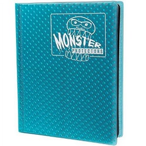 Monster 4-Pocket Trading Card Album - 20 Side-Loading Theft-Deterrent Padded Pages - Holds 160 Yu-Gi-Oh, MTG, Pokémon & Sports Cards - Holofoil Aqua - 1 of 4