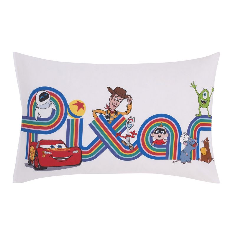 Disney Choose Happy Pixar Friends Multi-Colored 4 Piece Toddler Bed Set, 5 of 7