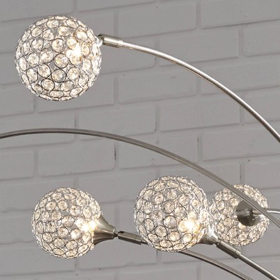 Contemporary Winter Arc Floor Lamp with Crystal-like Acrylic Balls