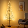 Costway 5/6/7 FT Lighted Alpine Tree with 1500 White LED Lights, Weighted Base for Christmas - 4 of 4