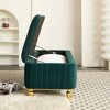 NicBex Modern Flip Top Luxury Deep Button Ottoman Bench with Gold Decor & Metal Legs,Upholstered Storage Bench for Living Room,Bedroom - 3 of 4