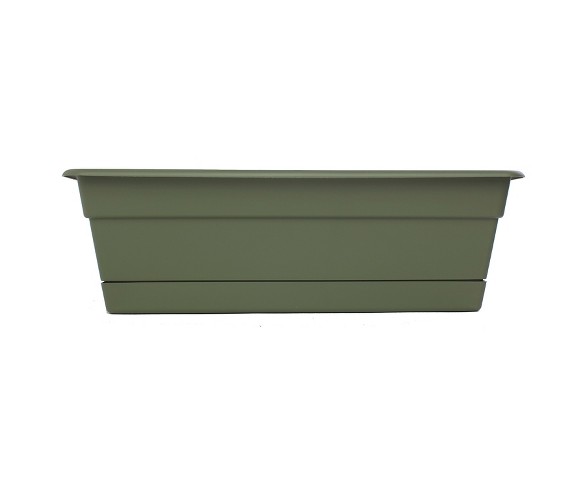 24" Dura Cotta Rectangular Window Box - Living Green - Bloem