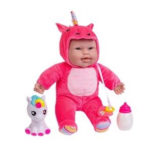 JC Toys Lots to Cuddle Babies Soft Body Baby Doll Animal Outfits and Pacifier - 1 of 3
