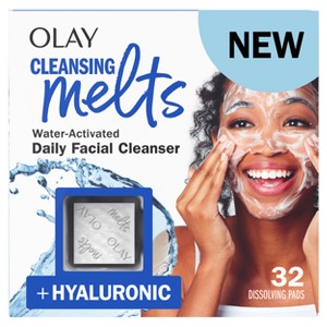 Olay Face Cleansing Melts with Hyaluronic Acid - 32ct - 1 of 4