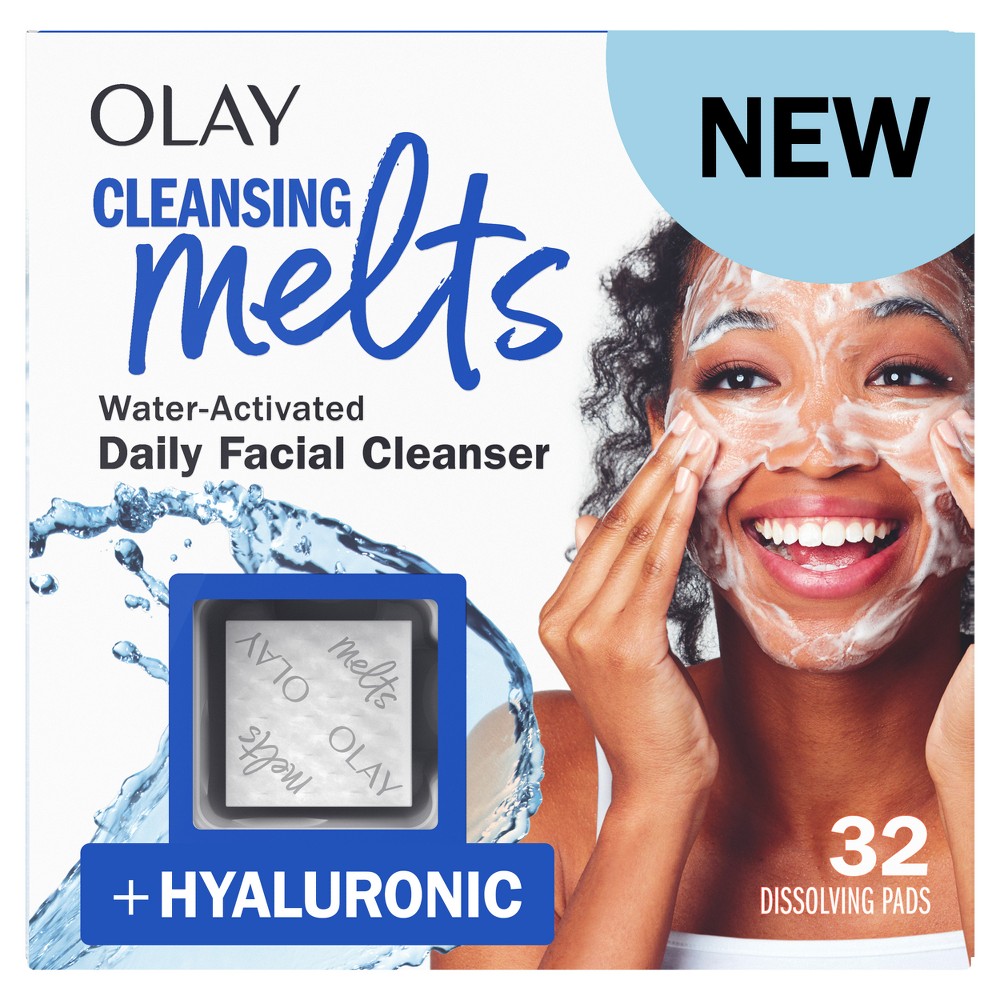 Photos - Facial / Body Cleansing Product Olay Face Cleansing Melts with Hyaluronic Acid - 32ct 