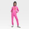 Girls' Bob Marley Fleece Joggers - Pink - 4 of 4