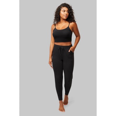 Hanes Women's EcoSmart High Waist Leggings, Black, Small 