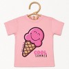 The Juniper Shop SmileyWorld Cool Summer Ice Cream Pink Toddler Short Sleeve Tee - 2 of 4