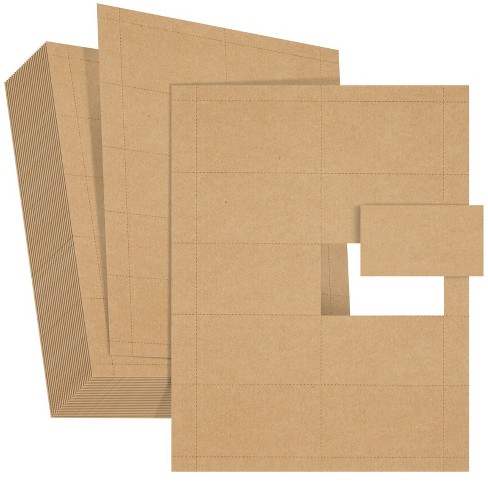 Item 596: 4-Up 3 1/2 x 2 Fold-over Business Card Paper 8 1/2 x 11 Sheet  (250 Sheets)